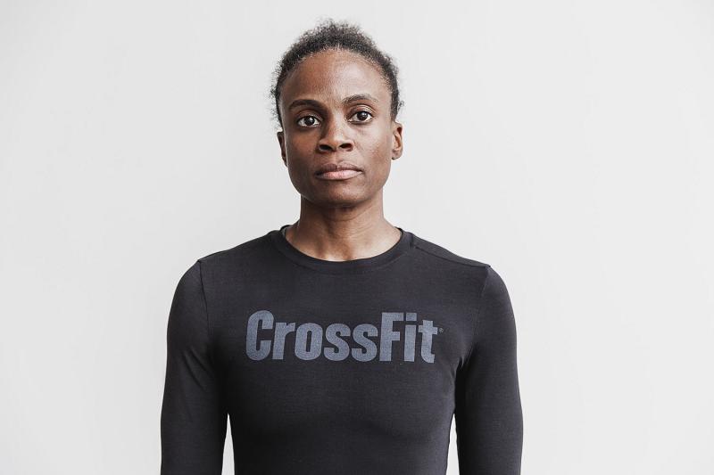 Women\'s Nobull WoCrossfit<Sup>®</Sup> Tee Long Sleeve Black | SG O3162K